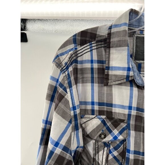 BKE Men's Plaid Button Up Shirt Standard Fit Long Sleeve Size XL - Picture 5 of 8